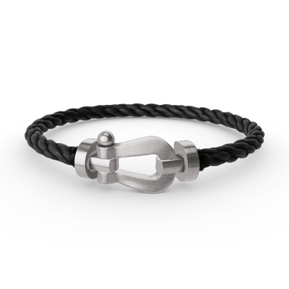 LUXEIFY FORCE LARGE HORSESHOE NO DIAMOND BRACELET SILVER