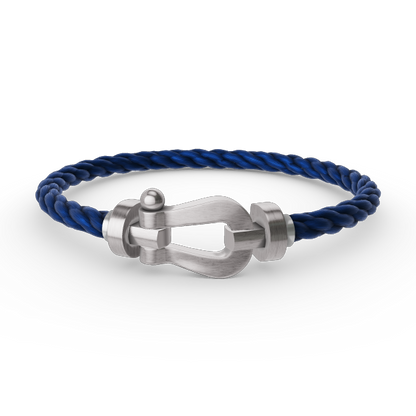 LUXEIFY FORCE LARGE HORSESHOE NO DIAMOND BRACELET SILVER