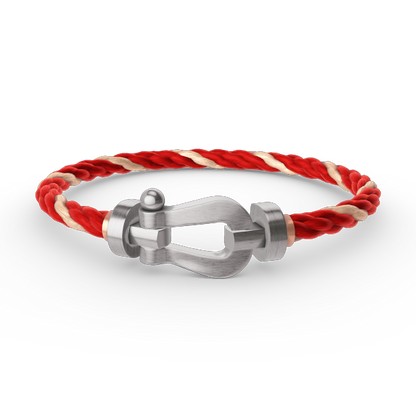 LUXEIFY FORCE LARGE HORSESHOE NO DIAMOND BRACELET SILVER