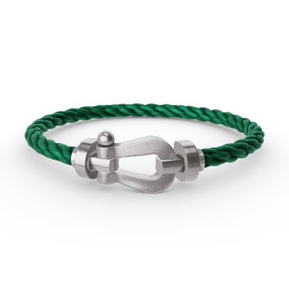 LUXEIFY FORCE LARGE HORSESHOE NO DIAMOND BRACELET SILVER