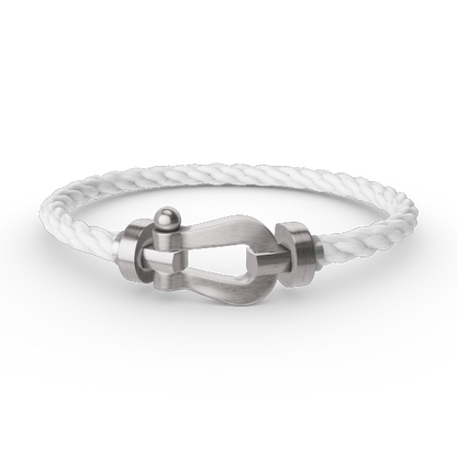 LUXEIFY FORCE LARGE HORSESHOE NO DIAMOND BRACELET SILVER