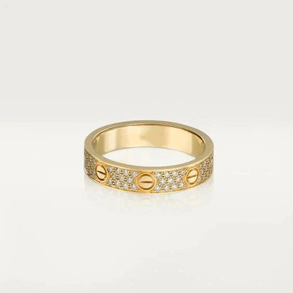 LUXEIFY LOVE RING 4MM DIAMOND PAVED
