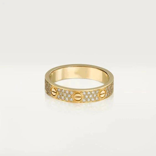 LUXEIFY LOVE RING 4MM DIAMOND PAVED