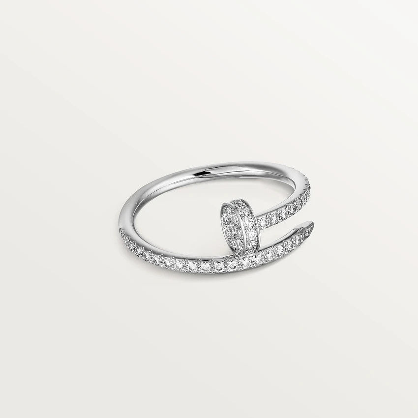 LUXEIFY JUSTE RING 1.8MM SILVER DIAMONDS