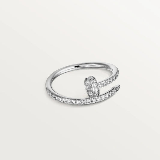 LUXEIFY JUSTE RING 1.8MM SILVER DIAMONDS