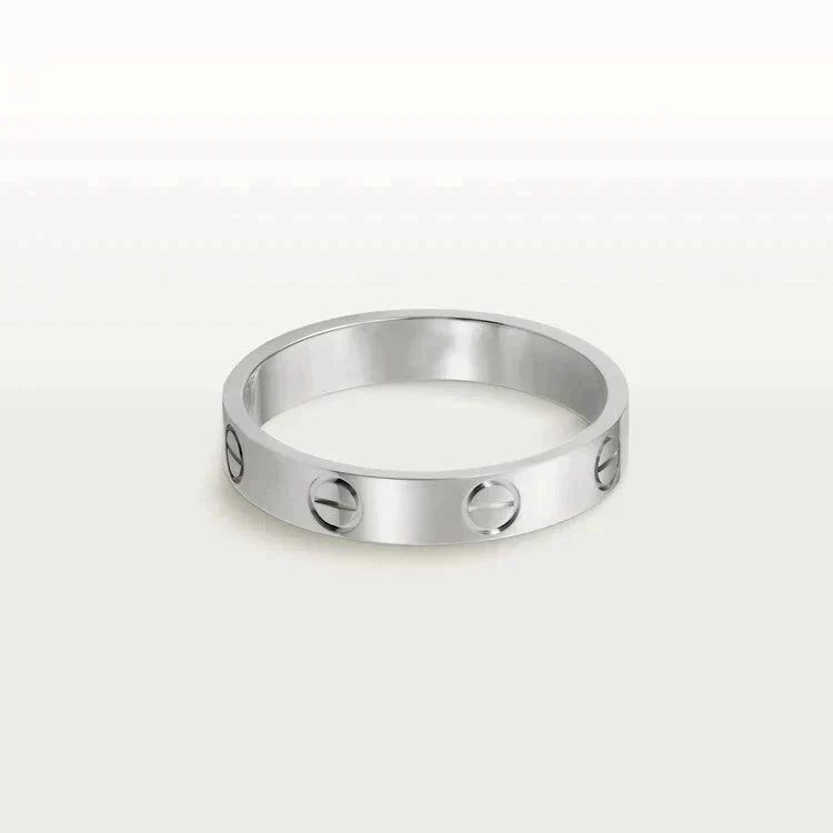 LUXEIFY LOVE RING 4MM 1 DIAMOND SILVER