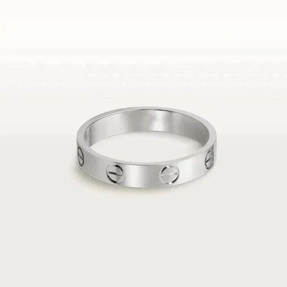 LUXEIFY LOVE RING 4MM 1 DIAMOND SILVER