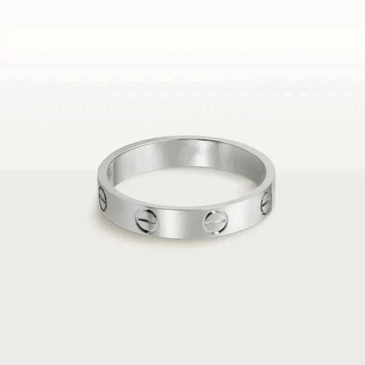 LUXEIFY LOVE RING 4MM 1 DIAMOND SILVER