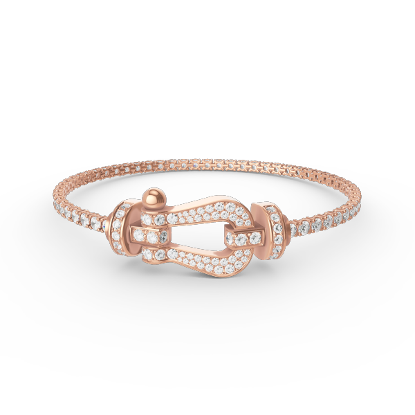 LUXEIFY FORCE  LARGE HORSESHOE FULL DIAMOND TENNIS BRACELET