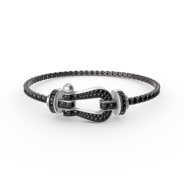 LUXEIFY FORCE  LARGE HORSESHOE FULL DIAMOND TENNIS BRACELET